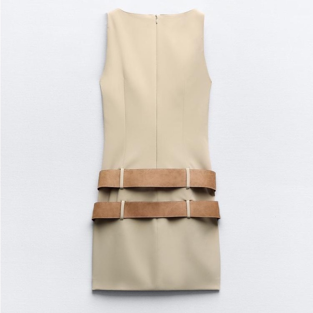 NWT!! Zara trending Double Belted Dress Size M